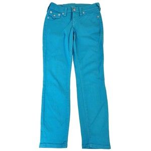 TRUE RELIGION Jeans Womens Size 26 Blue Brooklyn Ankle Low Rise Skinny Pants